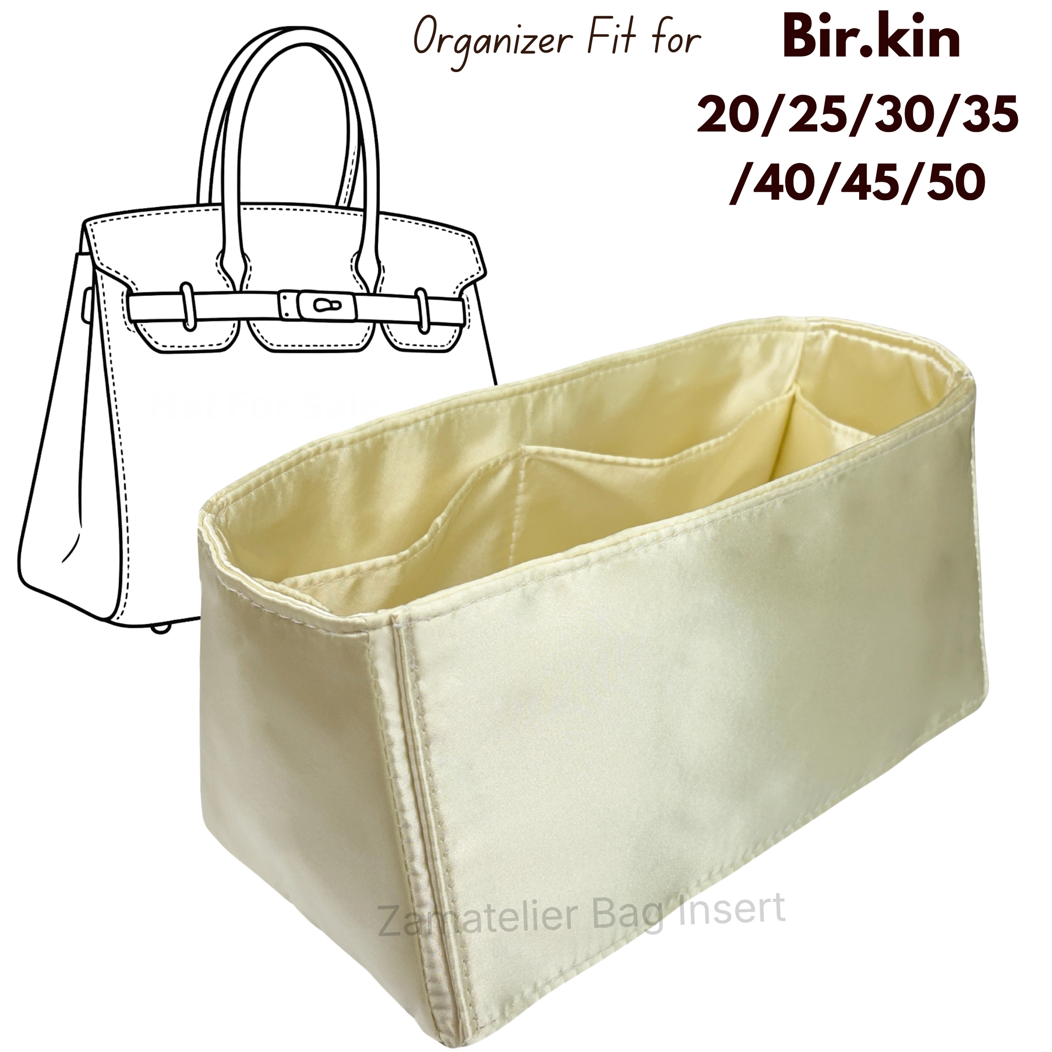 Women Bags And Purses - Custom Made Silk Insert for Birkin