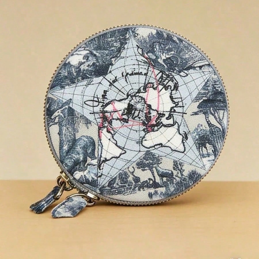 Dior Vintage Map Pattern Round - Women Bags Dior 评论和价格