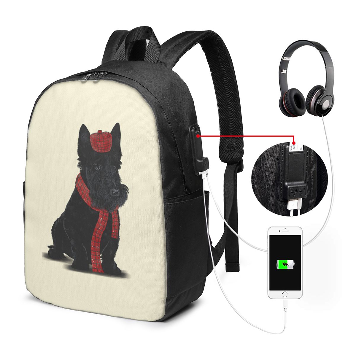 I Love My Scotties Dog 3 Backp - Women Bags For Laptop 评论和价格