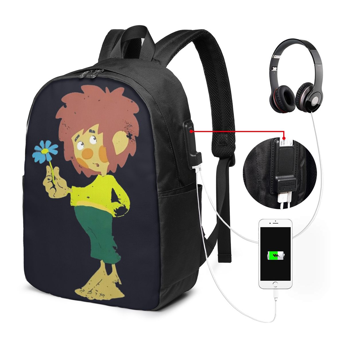Pumuckl Blume - Figur  Backpac - Women Bags For Laptop 评论和价格