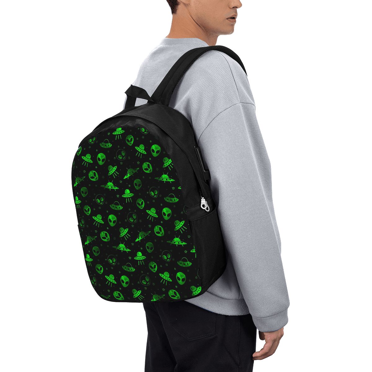 Aliens And UFOs Pattern Backpa - Women Bags For Laptop 评论和价格