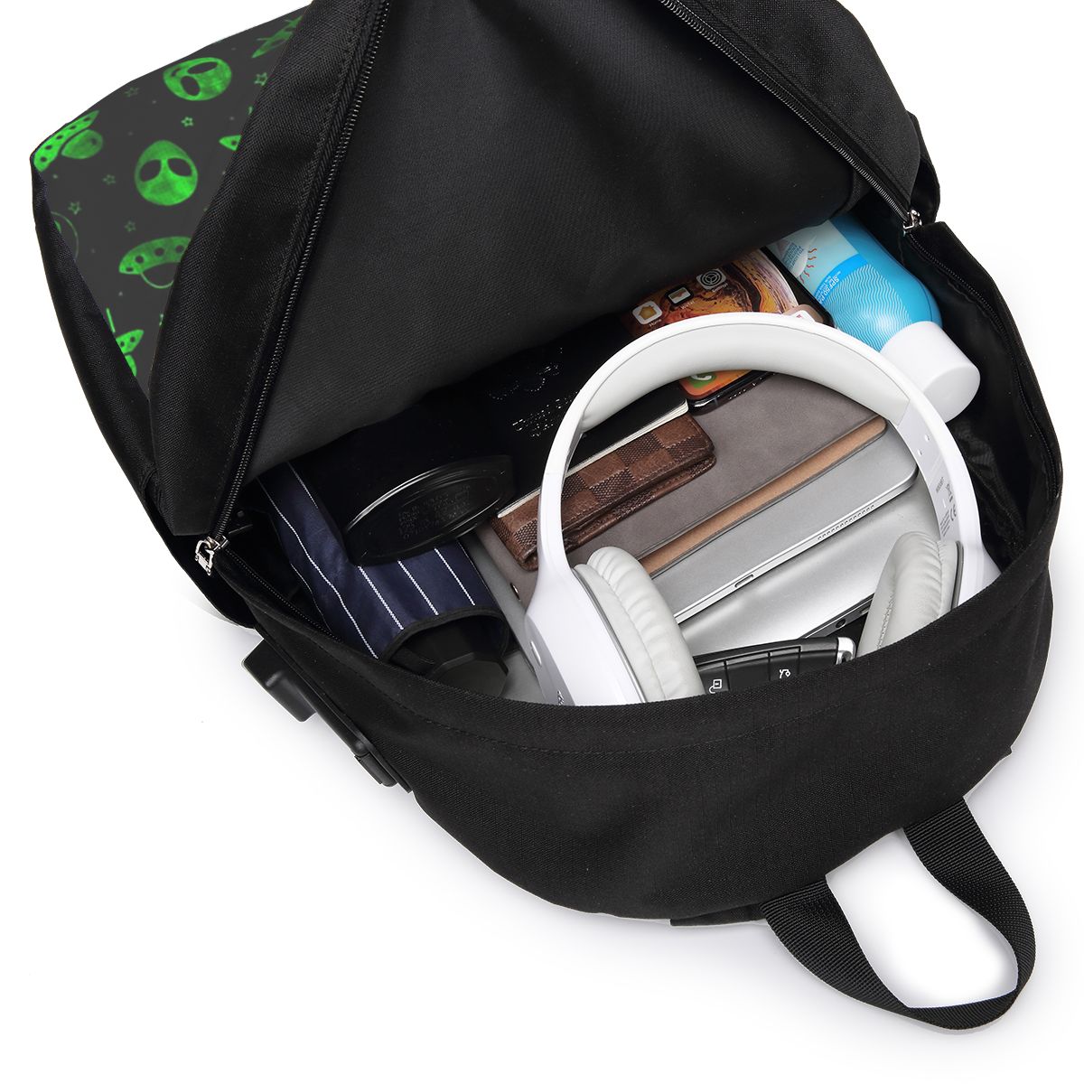 Aliens And UFOs Pattern Backpa - Women Bags For Laptop 评论和价格